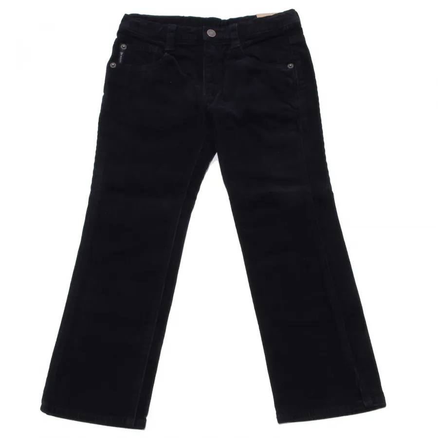 6037R Pantaloni blu bimbo ARMANI JUNIOR cotone velluto  trousers pants kids