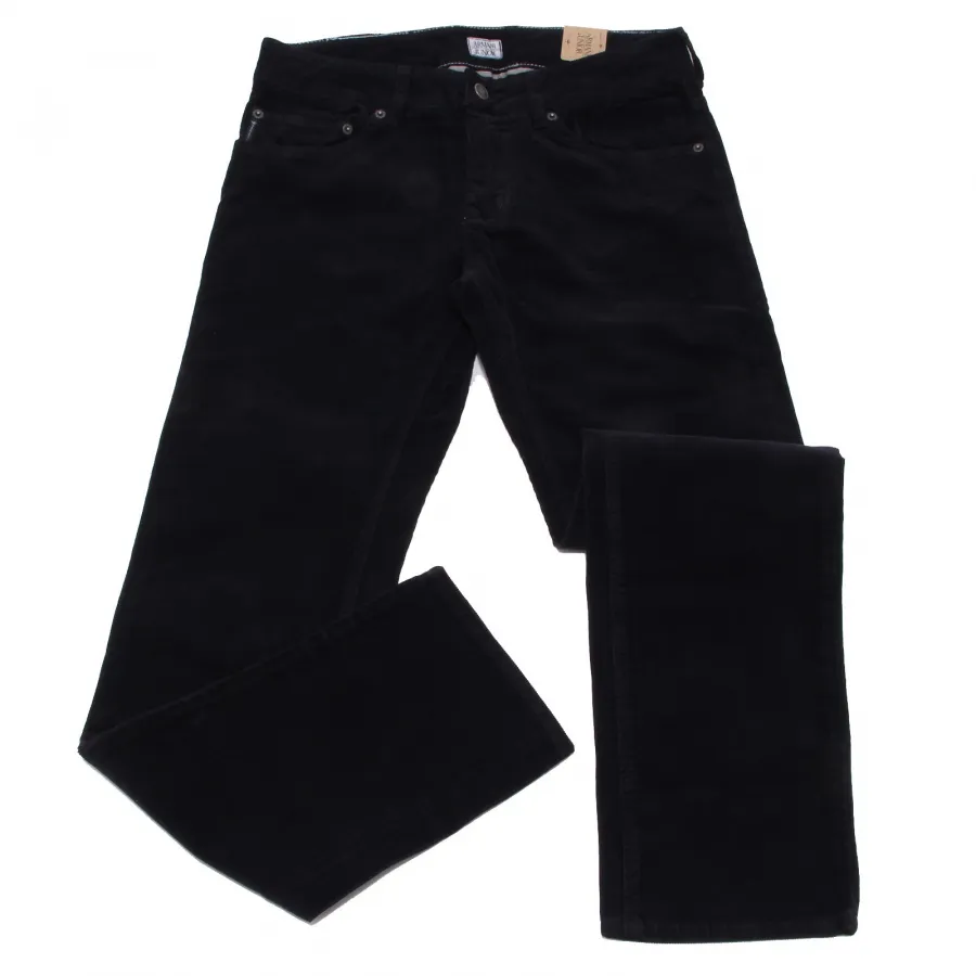 6094R Pantaloni blu bimbo ARMANI JUNIOR cotone velluto  trousers pants kids