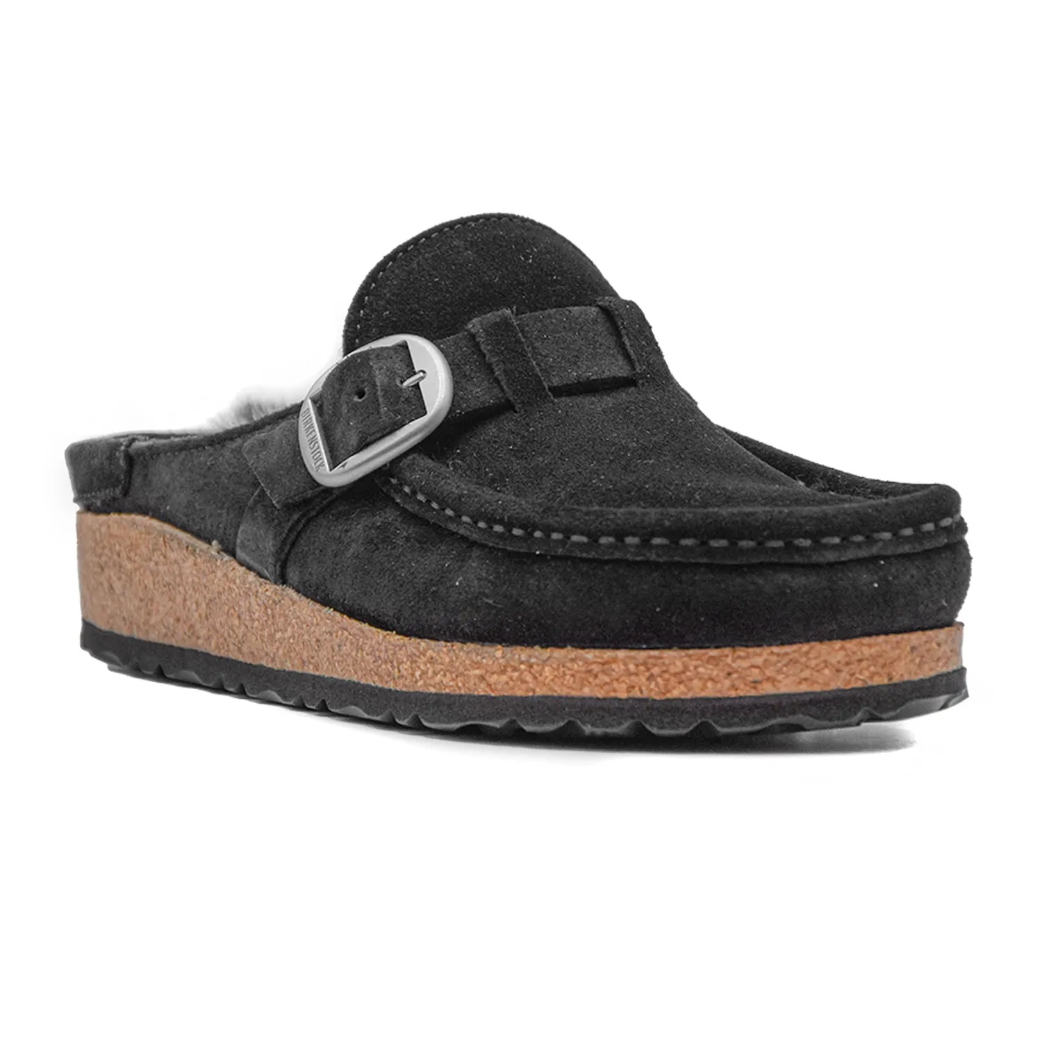 Birkenstock Sabot Buckley Nero Donna Con Fibbia Ad Ardiglione