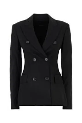 Black polyester stretch blazer    