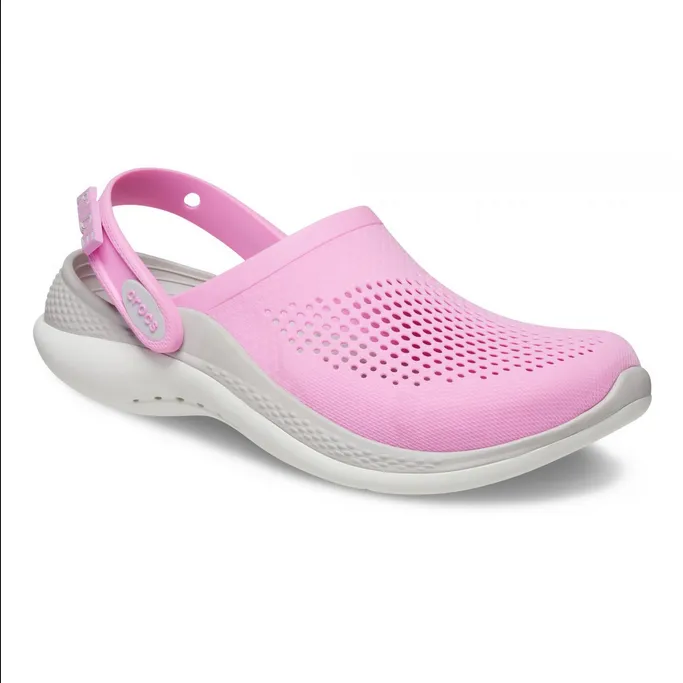 Crocs ciabatta sabot da donna LiteRide 360° Clog 206708 6SW rosa-grigio