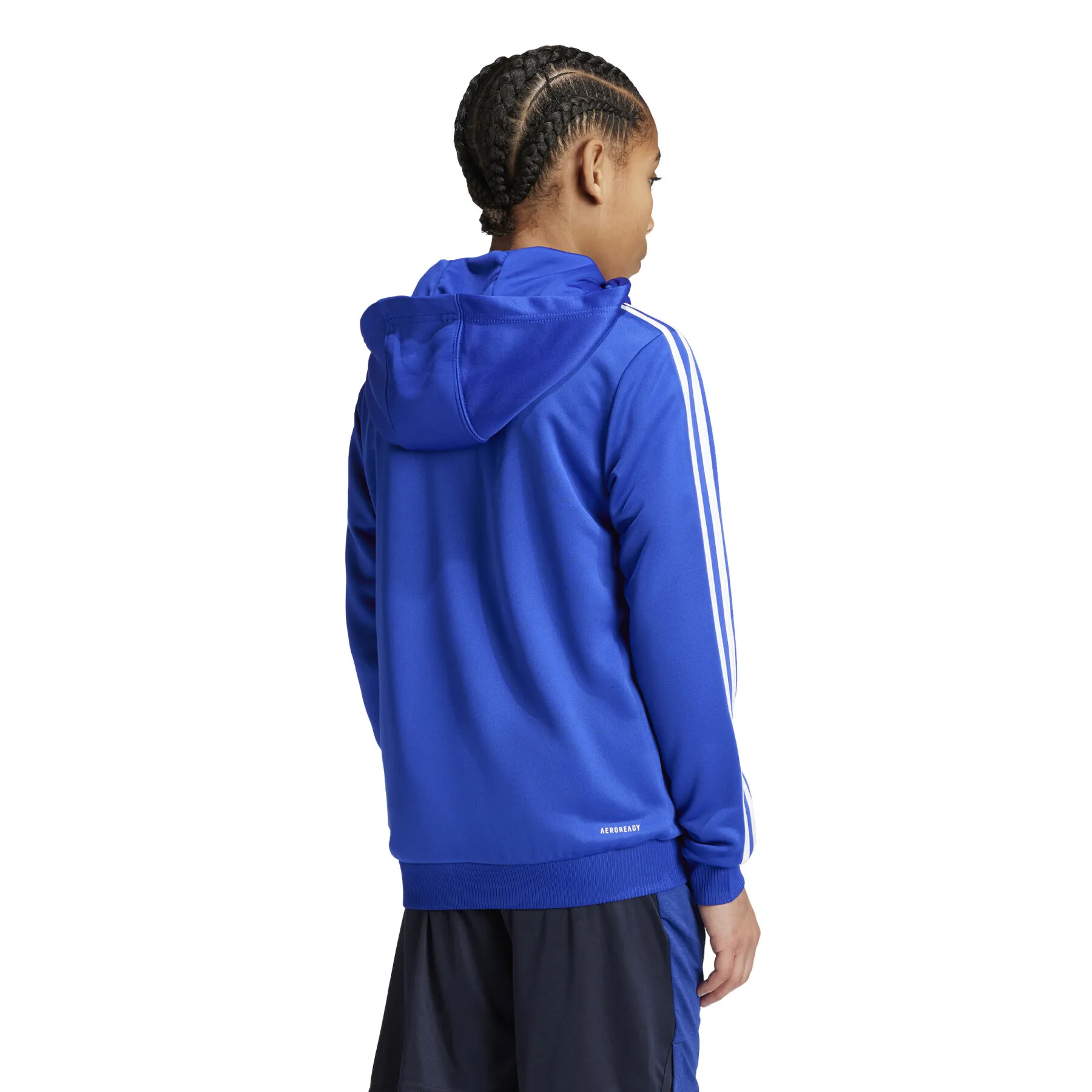 Felpa con cappuccio per bambini adidas Train Essentials Aeroready 3-Stripes
