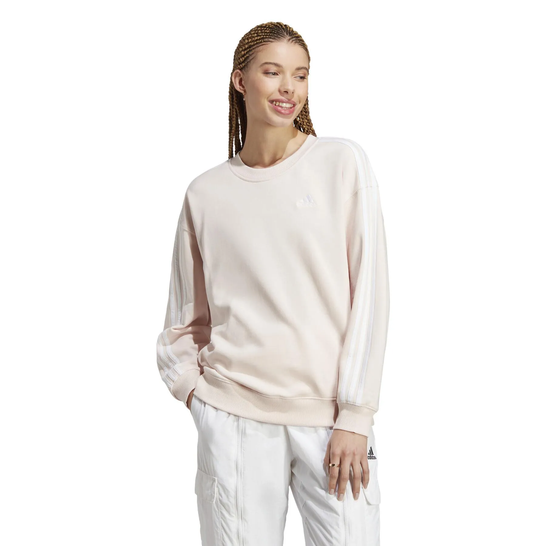 Felpa da donna con cappuccio adidas Essentials 3-Stripes