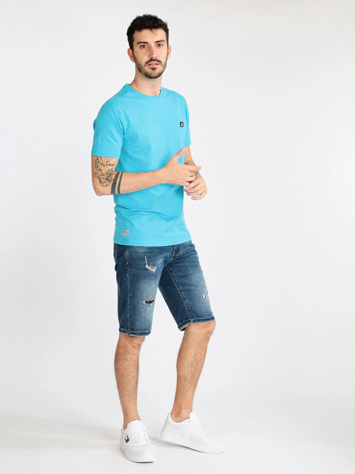 Frankie Malone Bermuda homme en jean silm fit