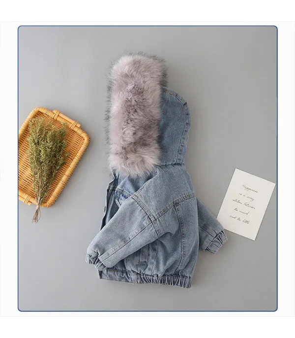 Giubbino baby jeans ecofur colors
