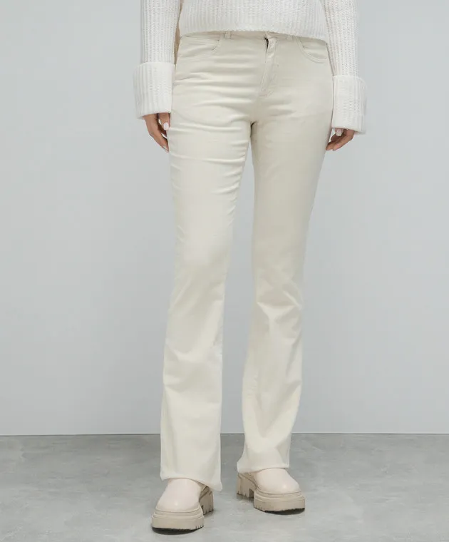 Max & Co Pantaloni Milady in velluto bianco MILADY