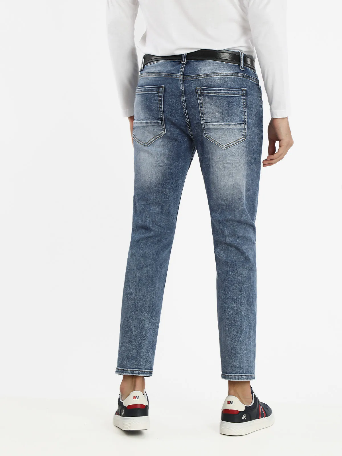 Max & Liu Jean homme coupe slim avec déchirures