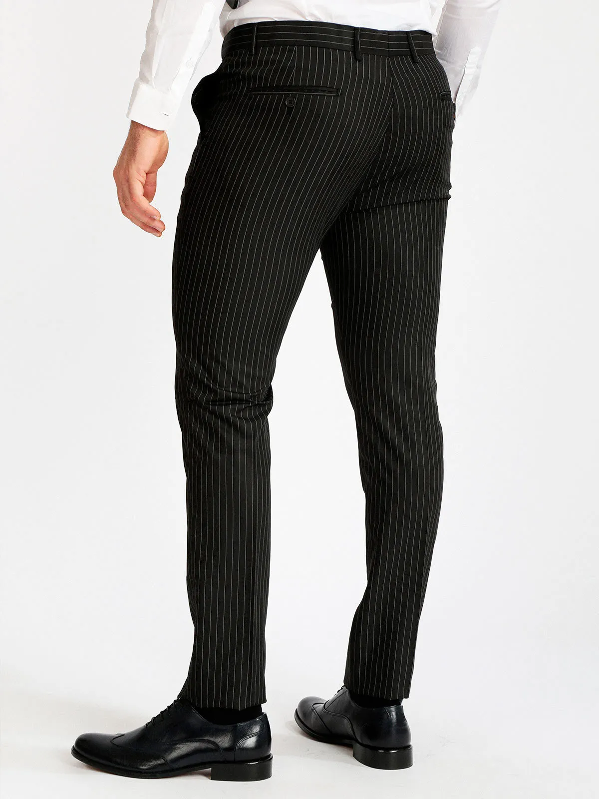 New Marshll Costume à fines rayures pour homme élégant