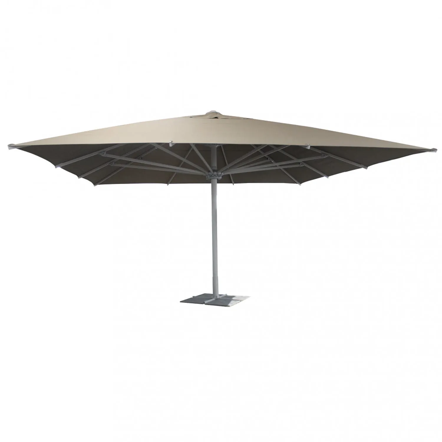 Ombrellone 500x500 cm - con telo taupe 