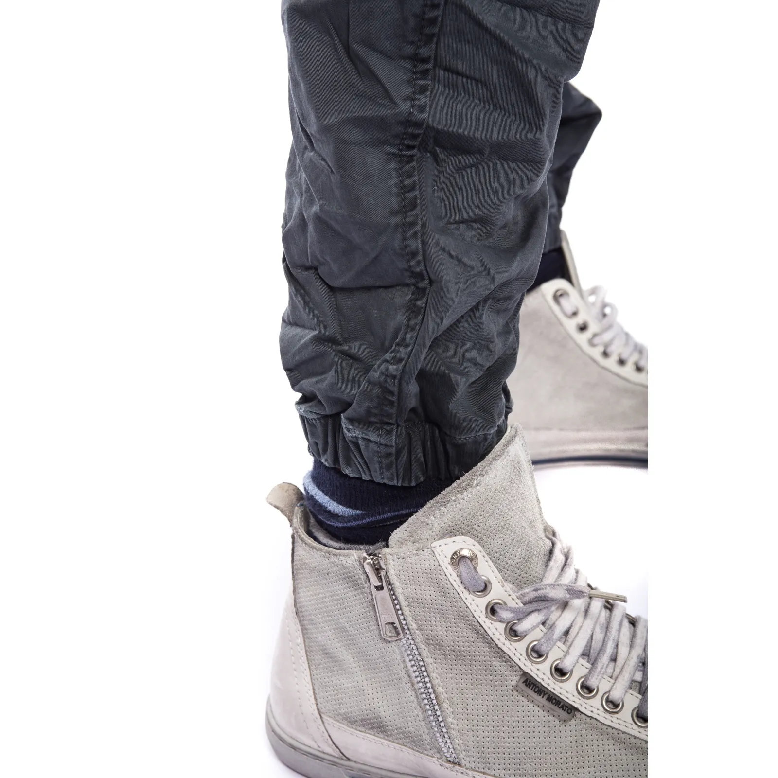 Pantalone UOMO con tasconi ed elastico in fondo GRAY J-9065