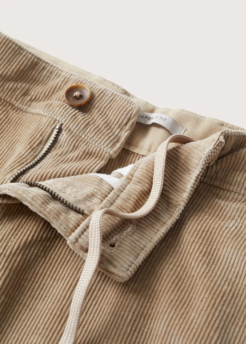 Pantaloni tapered crop velluto a coste