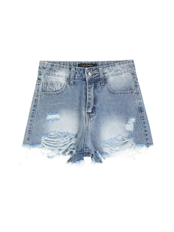 Pink Rabbit Short en jean fille