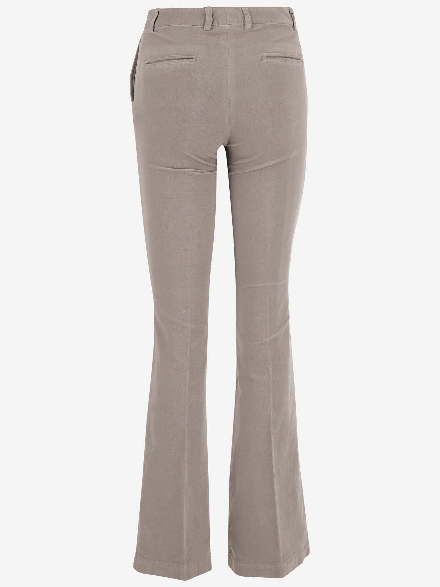 QL2 pantaloni svasati in velluto in cotone allungato