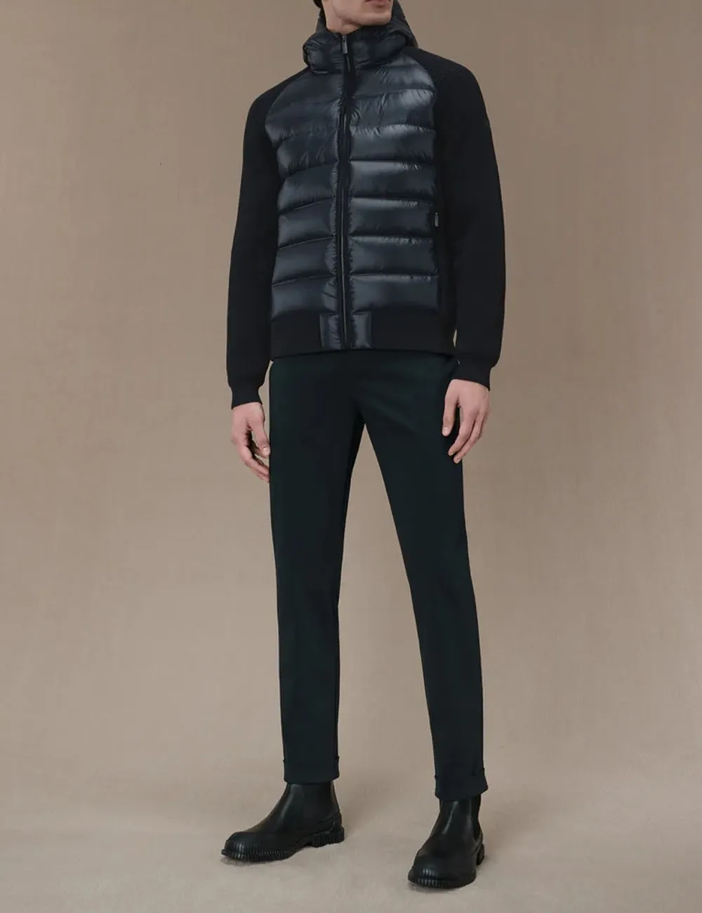 RRD     Maglia con zip e cappuccio Amos Perla Duck blue black