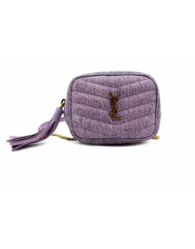 Saint Laurent Baby Lou Belt Bag Tela Lilla