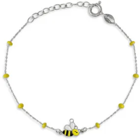 SARNIORO Bracciale da bimba in argento 925 con ape 