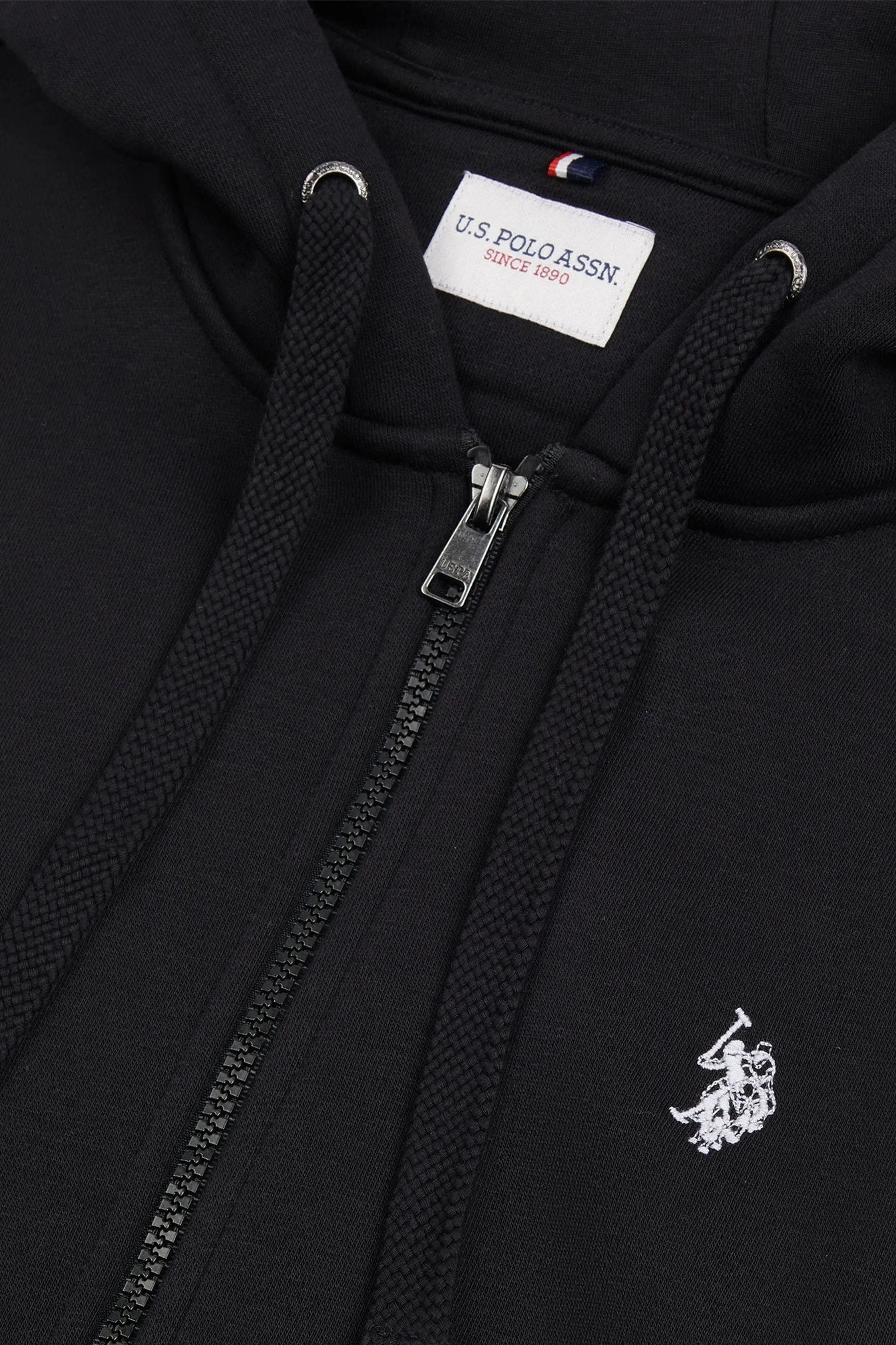 U.S. Polo Assn. Mens Classic Fit Double Horsemen Zip Up Hoodie    