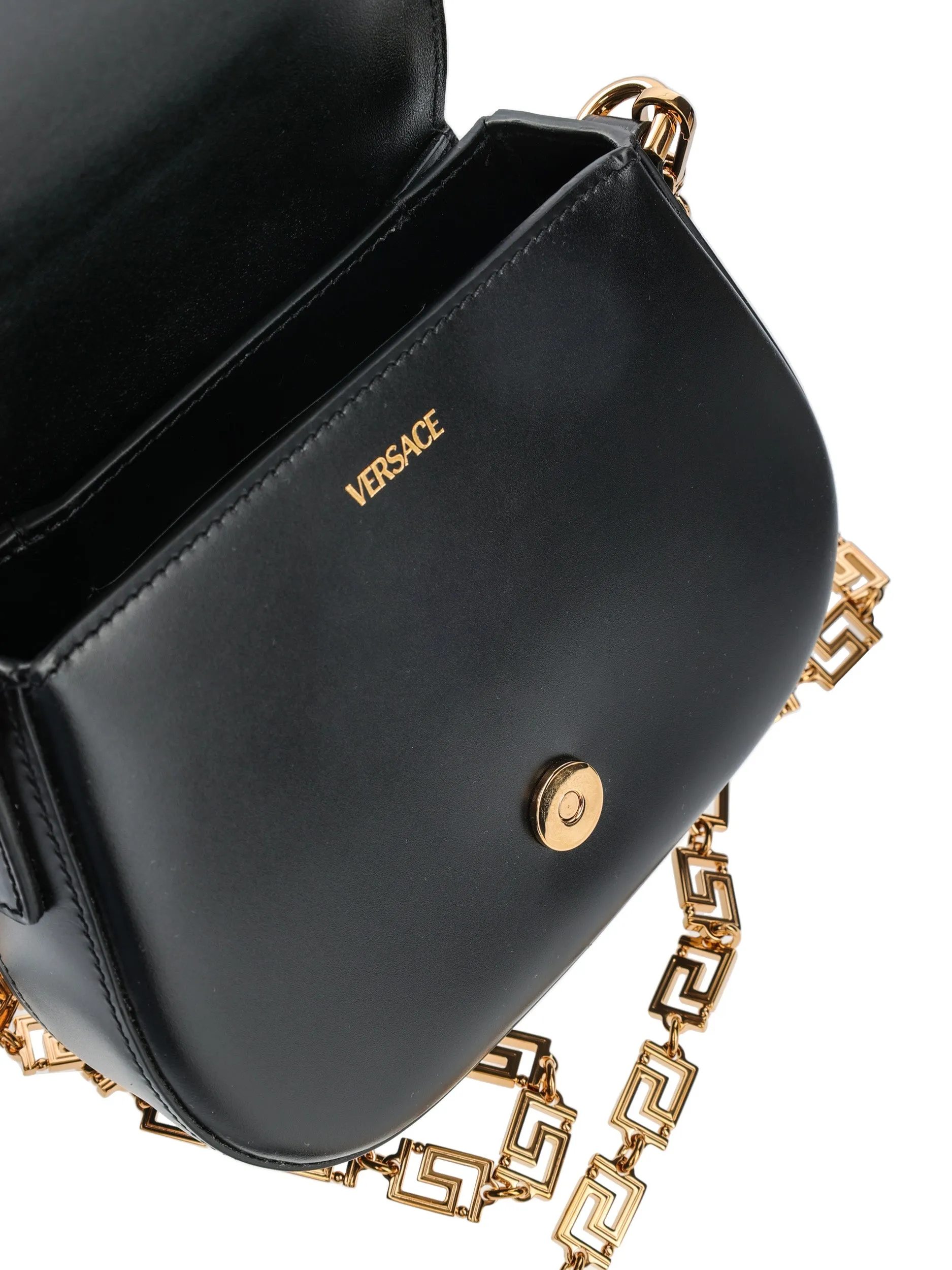 VERSACE GRECA GODDESS SMALL BLACK SHOULDER BAG
