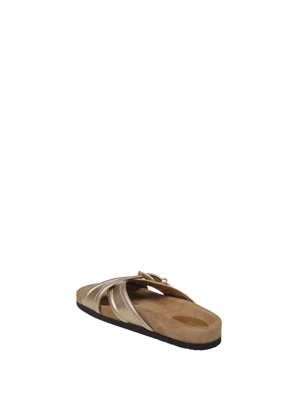 WOMAN VALENTINO GARAVANI GOLD CALF LEATHER SLIPPERS